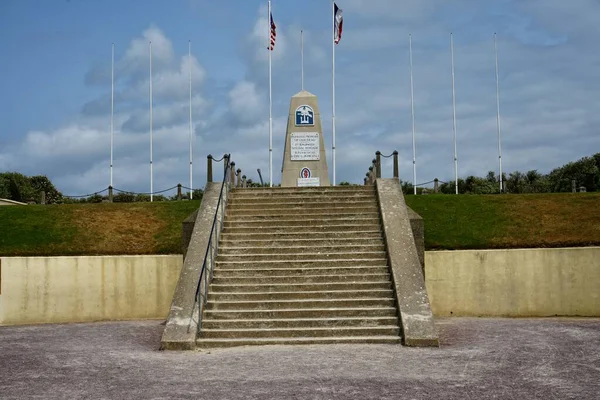 第一工程师特别旅D日纪念碑 2023年7月3日 法国犹他海滩 — 图库照片
