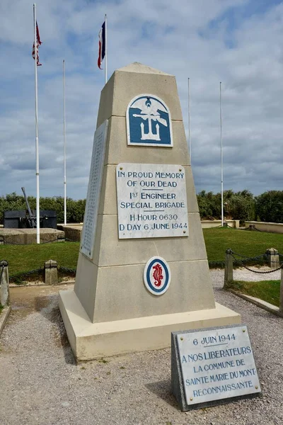 1St Engineer Special Brigade Day Monument Utah Beach France July — Stock Photo, Image