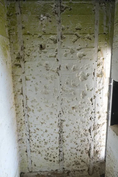 Stock image Internal shot of a German Bunker, with bullet holes in the walls. Pointe du Hoc, France, July 3, 2023. 