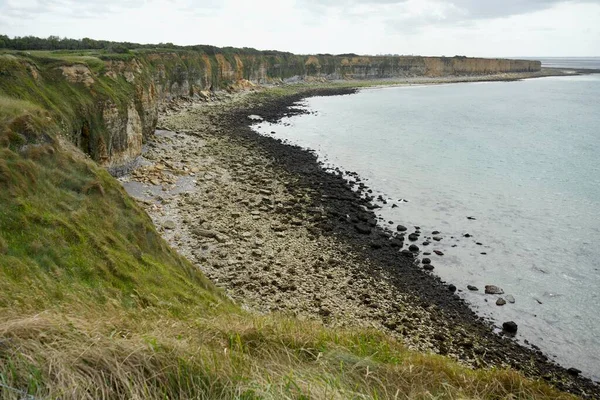 Вид Узбережжя Поінт Хок Франція Липень 2023 Море Пляж Скелі — стокове фото
