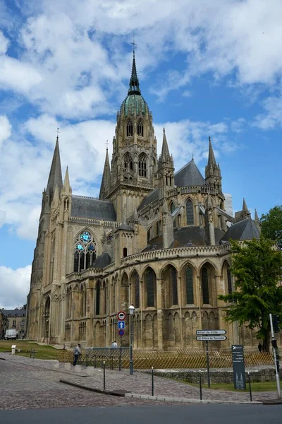 External Shot Bayeux Cathedral Blue Sky Bayeux France July 2023 — Stock Photo, Image