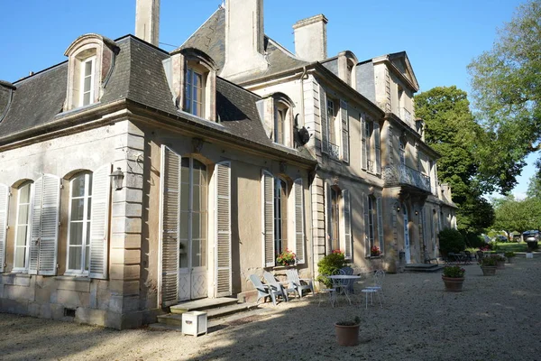 Edifícios Tradicionais Château Francês Camping Chteau Martragny Moulins Bessin France — Fotografia de Stock