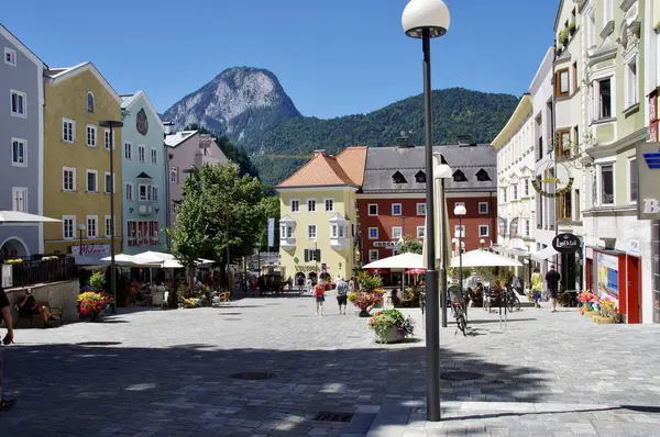 Buidlings Tradicionales Tiroleses Multicolores Centro Ciudad Kufstein Austria Agosto 2013 —  Fotos de Stock