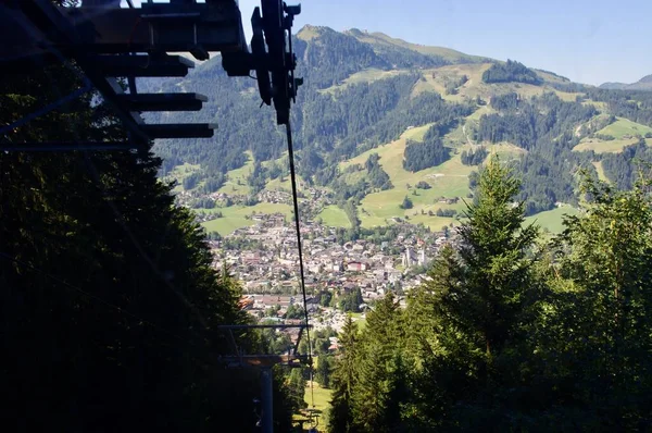 Ski Lift Cable Car Kitzbuhel Áustria Agosto 2013 — Fotografia de Stock