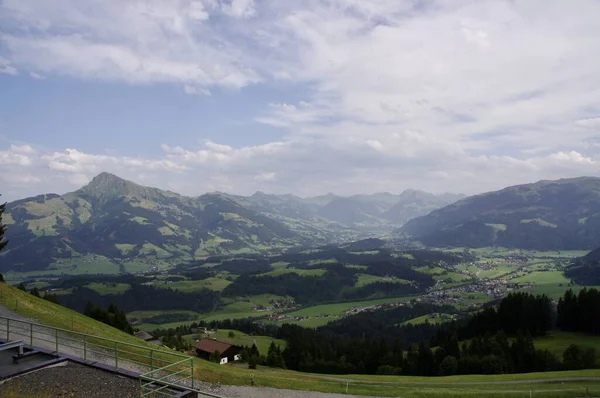 Vista Panorâmica Das Montanhas Austríacas Westendorf Áustria Agosto 2013 — Fotografia de Stock