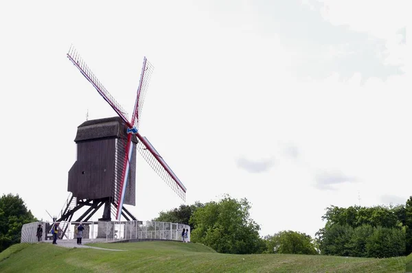 Koelewei Mill 18Th Century Windmill Bruges Belgium August 2013 — Stock Photo, Image