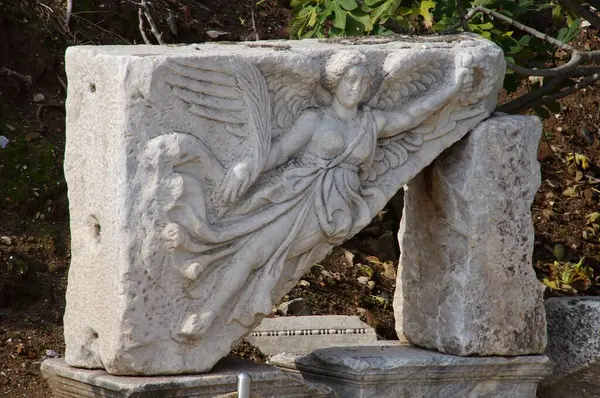 Starożytne Rzeźby Efezie Historycznym Efez Turcja Listopada 2014 — Zdjęcie stockowe