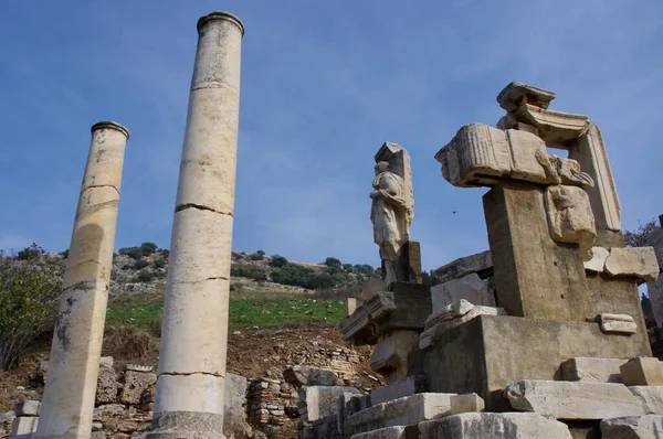 Antiche Colonne Pietra Efeso Storico Efeso Turchia Novembre 2014 — Foto Stock