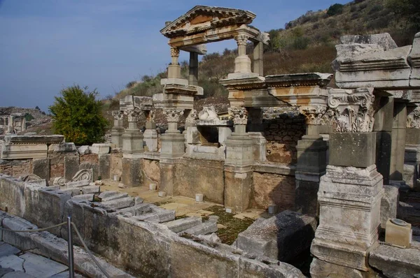 Efes Türkiye Kasım 2014 Tarihi Efes Teki Antik Binalar — Stok fotoğraf