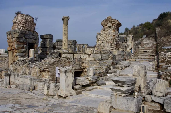 Efes Türkiye Kasım 2014 Tarihi Efes Teki Antik Binalar — Stok fotoğraf