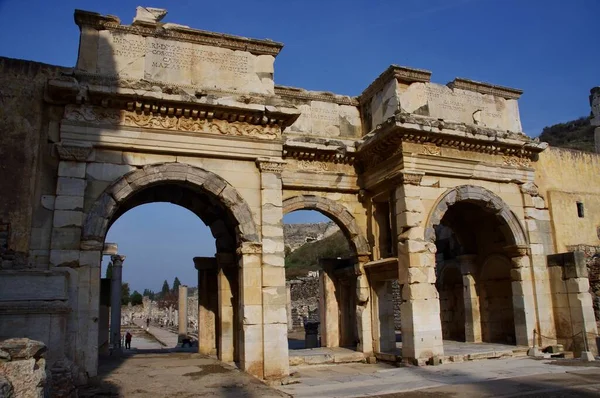 Ephesus Turkey November 2014 历史以弗所的古代建筑 — 图库照片