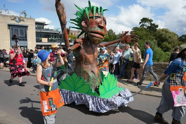 stock image Giant Street Float at the 2023 Hereford Street Carnival. Hereford, UK, August 26, 2023. 