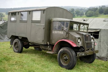 1943 Chevrolet Yeşil Ordu Lorry. Derbyshire, İngiltere, 1 Eylül 2023. 