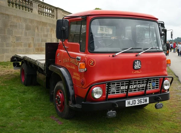 Kızıl 1980 Bedford Lorry. Derbyshire, İngiltere, İngiltere. 1 Eylül 2023 Cuma. 
