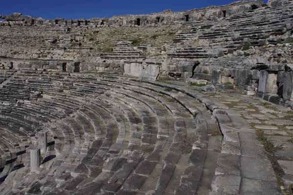 Ruins Ancient Amphitheatre Miletus Didim Aydn Trkiye November 2014 — Stock Photo, Image
