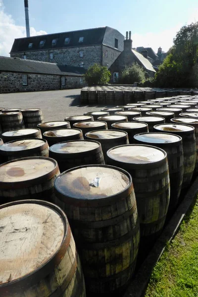 Whisky Barrels Glenmorangie Distillery Tain Scotland September 2014 — Stock Photo, Image