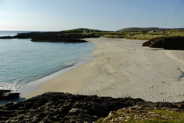 Utsikt Över Stranden Och Havet Achmelvich Bay Skottland September 2014 — Stockfoto