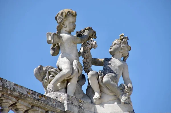 Beautiful Carved Marble Cherubs Palace Versailles Versailles France August 2012 — Stock Photo, Image