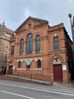 Green Lane 'deki Trinity Baptist Kilisesi. 1879 'da inşa edilmiş Viktorya Dönemi Kilisesi. Derby, İngiltere, 16 Eylül 2023. 