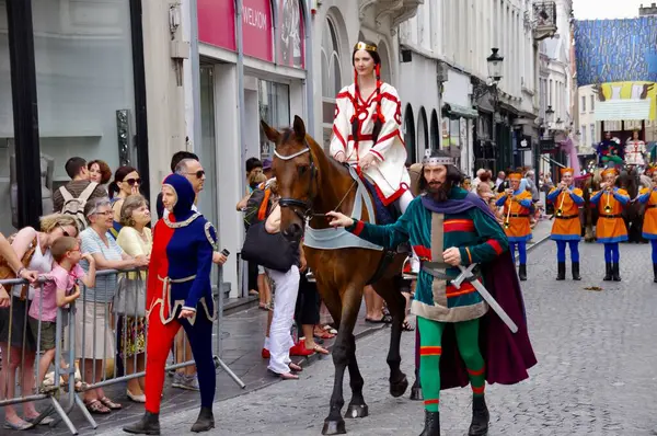 Margaret York Hästryggen Procession Golden Tree Pageant Hålls Vart Femte — Stockfoto