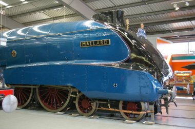 York, İngiltere, İngiltere. 22 Ağustos 2010. Mallard, Sör Nigel Gresley tarafından tasarlanmış bir A4 sınıfı lokomotif..