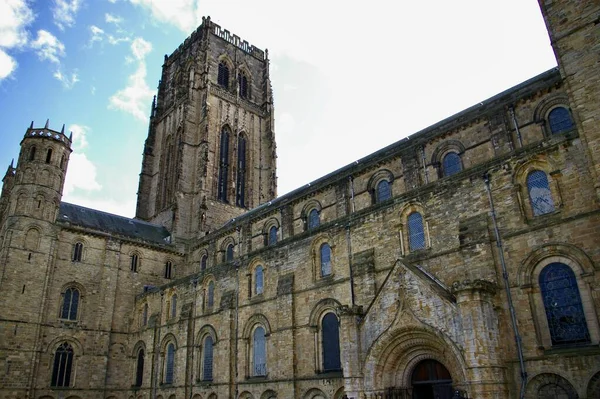 Vista Externa Catedral Durham Iniciada 1093 Durham Reino Unido Agosto — Fotografia de Stock