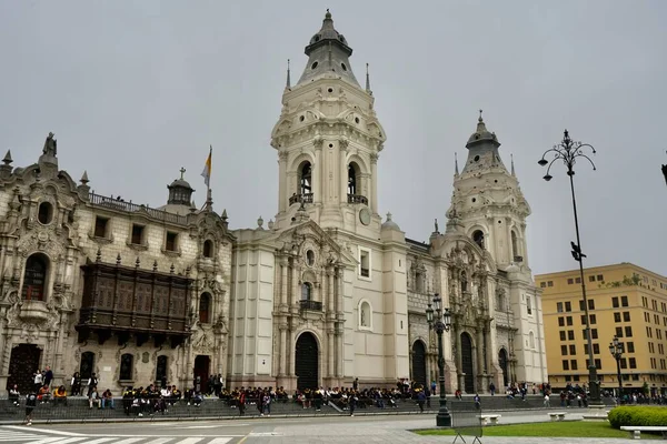 Cathédrale Lima Place Principale Lima Lima Pérou Octobre 2023 Photos De Stock Libres De Droits