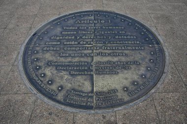 Anayasa Parkı 'nda İnsan Hakları Plaketi Genel Beyanı. Santiago, Şili, 16 Ekim 2023. 