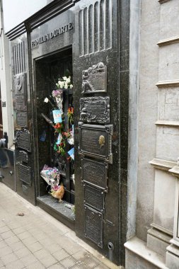 The Grave of Eva Peron at La Recoleta Cemetery, Buenos Aires, Argentina, October 22, 2023.  clipart