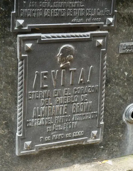 Eva Peron 'un Mezarı La Recoleta Mezarlığı, Buenos Aires, Arjantin, 22 Ekim 2023. 