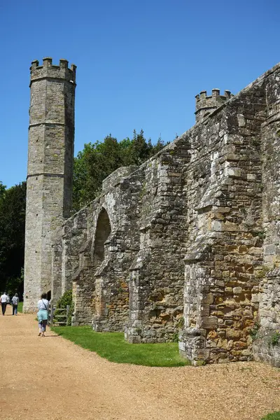 Battle Abbey 'deki Misafir Çiftliği Undercroft' ları. Battle, Doğu Sussex, İngiltere. 15 Mayıs 2024. 