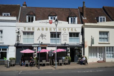 The Abbey Hotel, Grade II listed hotel, bar and restaurant. Battle, East Sussex, UK. May 15, 2024.  clipart