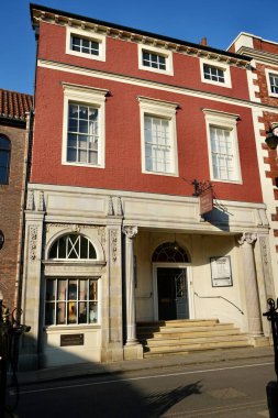 Fairfax House, Gürcistan 'ın No. 27, Castlegate. Muhtemelen 1740 'ların başında inşa edilmiş. York, İngiltere, 26 Haziran 2024. 