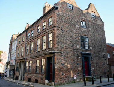 Friargate House, a large Georgian brick built house in the city centre. York, UK, June 26, 2024.  clipart