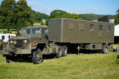 1958 Norman Norman Askeri Aracı bir panayırda. Derbyshire, İngiltere, 30 Ağustos 2024. 1