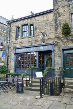 Haworth Old Post Office, as used by The Bronte sisters. Haworth, Keighley BD22, UK. November 28, 2024.  clipart