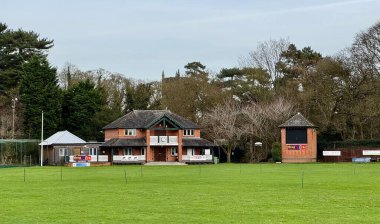 Elvaston Cricket Club in the grounds of Elvaston Castle, Elvaston, Derby, England, UK. December 2024.  clipart