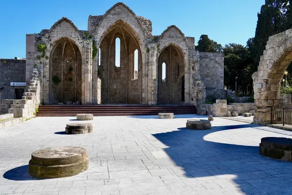 Burgh 'lu Bakire Meryem Kilisesi. Rodos, Yunanistan, Şubat 2025. 