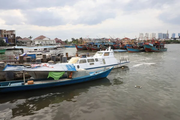 Fiskebåt Morgonen Till Sjöss Hamnen Sozopol Nordöstra Delen Thailand — Stockfoto