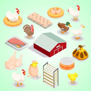 Çiftlik hayvanları simgeleri ayarlandı. ağ için 25 tavuk yumurtası vektör simgesi çizimi