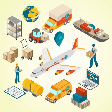 Teslimat hizmeti kavramı. Vektör çizimi. düz dizayn