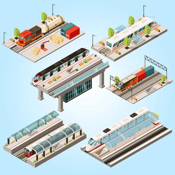 Ilustração Vetorial Uma Plataforma Ferroviária — Vetor de Stock
