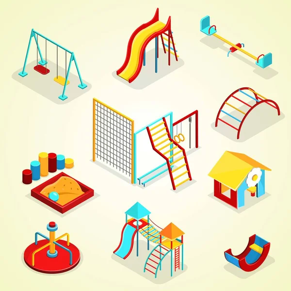 stock vector children playground, vector illustration