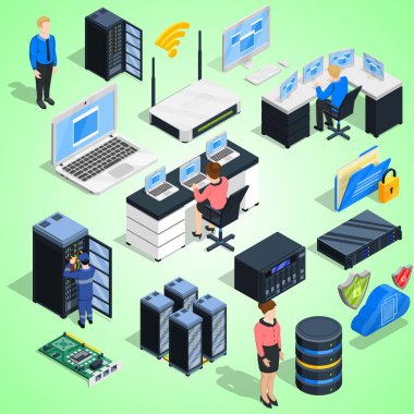 Ofiste çalışan insanlar.