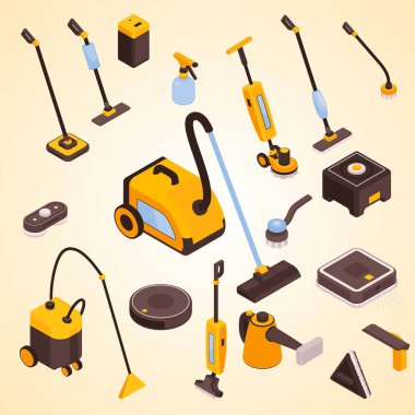 Yapı için izometrik araçlar kümesi.