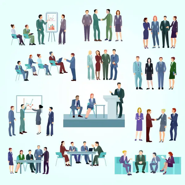 İş konferansı, toplantı ve tartışma. iş ve finans