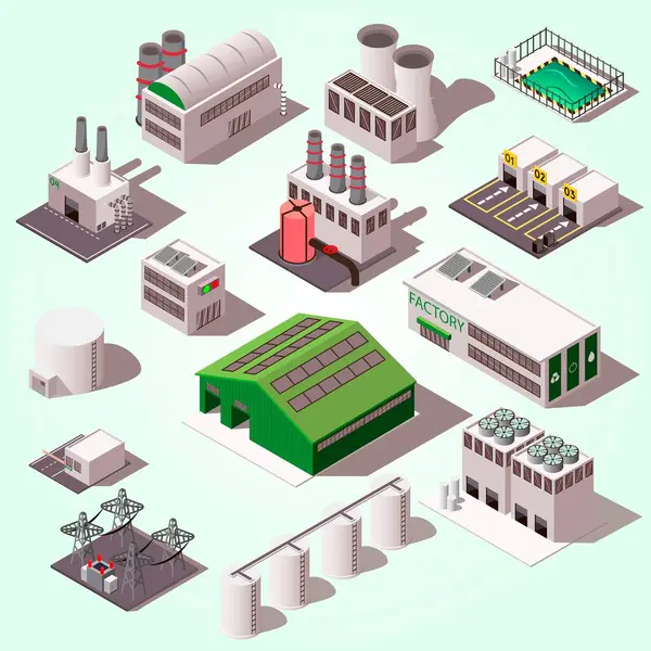 İzometrik fabrika seti