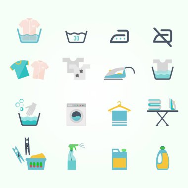 Çamaşırhane simge kümesi