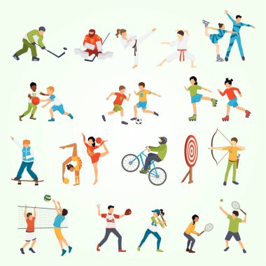 Spor yapan bir grup insan