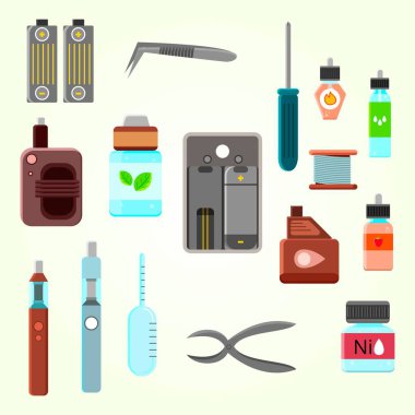 Çeşitli elektronik aygıtlar seti